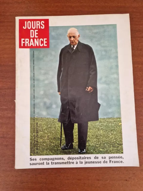 Jours De France décès Général De Gaulle N 831 Novembre 1970 Presse Histoire