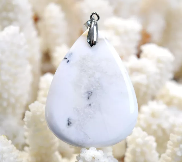 Agate dendrite 76 carats - pendentif cabochon pierre naturelle - Turquie / FH3