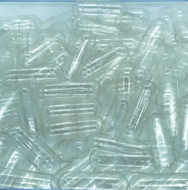 10k cápsulas vacías de gelatina transparente Halal / Kosher Tamaño 00 # Densidad del polvo 450-700mg