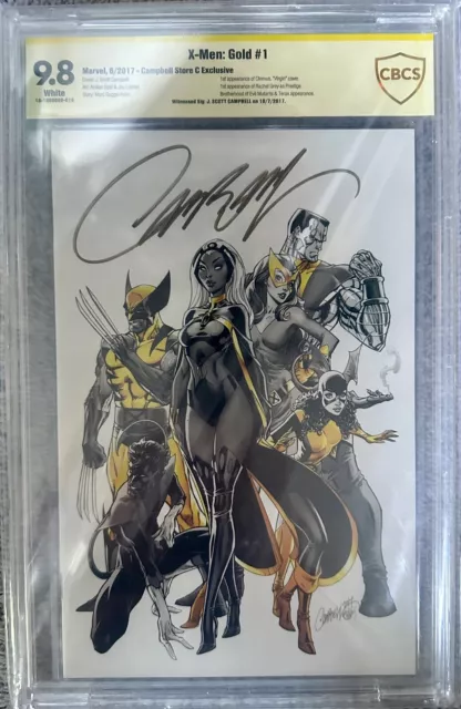 X-Men: Gold #1 CBCS 9.8 Comic Book Signed by J. Scott Campbell