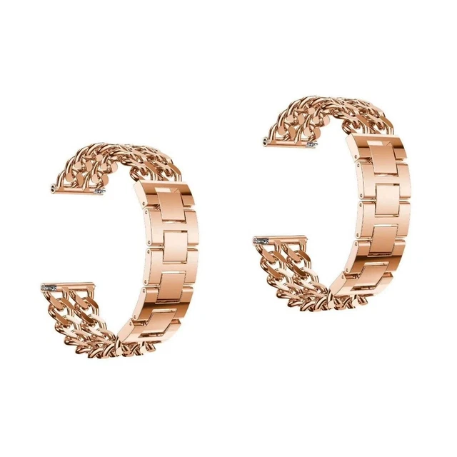 2x Metal Chain Comfortable Watch Band Watch Accessory Smartwatch Band Watchband