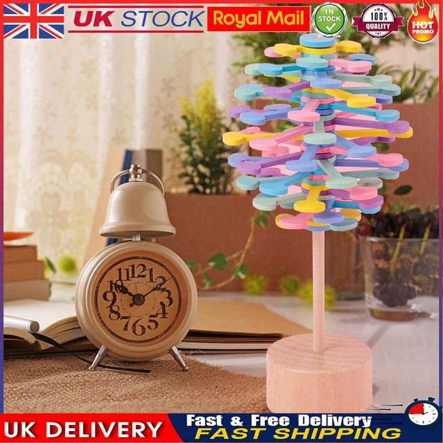Wooden Helicone Wand Rotating Lolly Toy Children Decompression Educational Toys