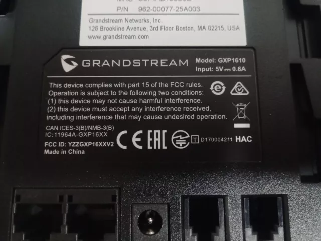 TELEFONO IP GRANDSTREAM GXP1610 sin usar 2