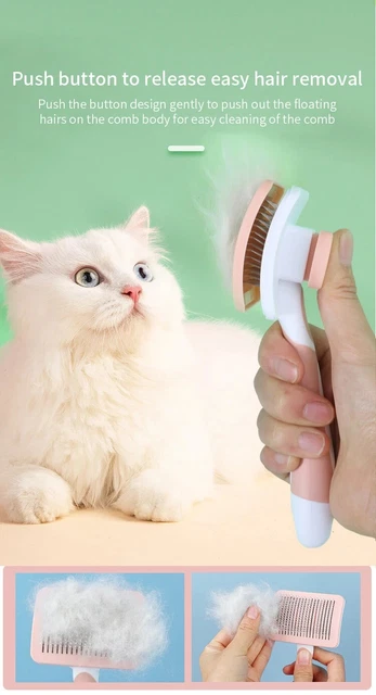 Pet Hair Remover Dog Cat Comb Grooming Massage Deshedding Self Cleaning Brush