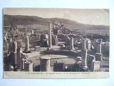 CPA (morocco) volubilis great basin or the home in columns