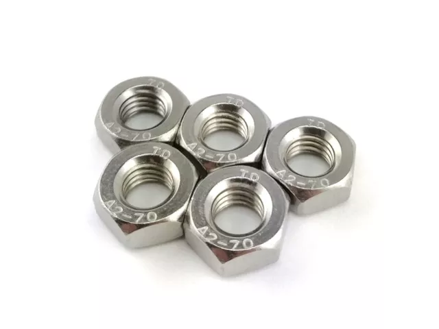 Écrou Hexagonal Inox A2 Gauche DIN 934 M5 M6 M8 M10 M12 M14 M16 M18 M20 3