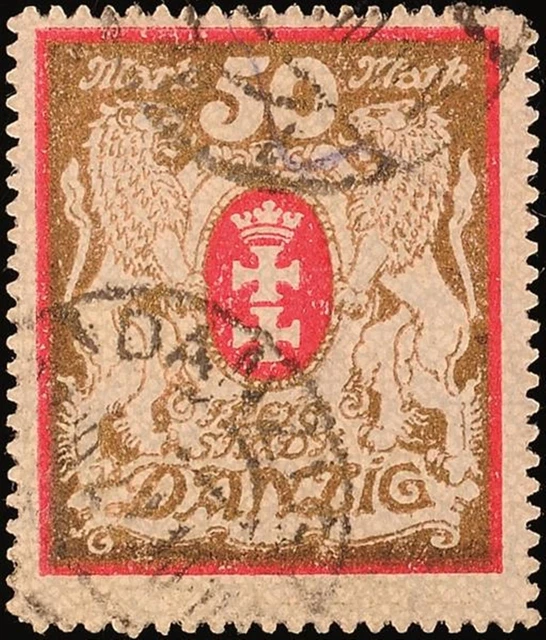 7310) Danzig 100Xb zeitgerecht gestempelt gepr. Infla Berlin Mi. 300,-