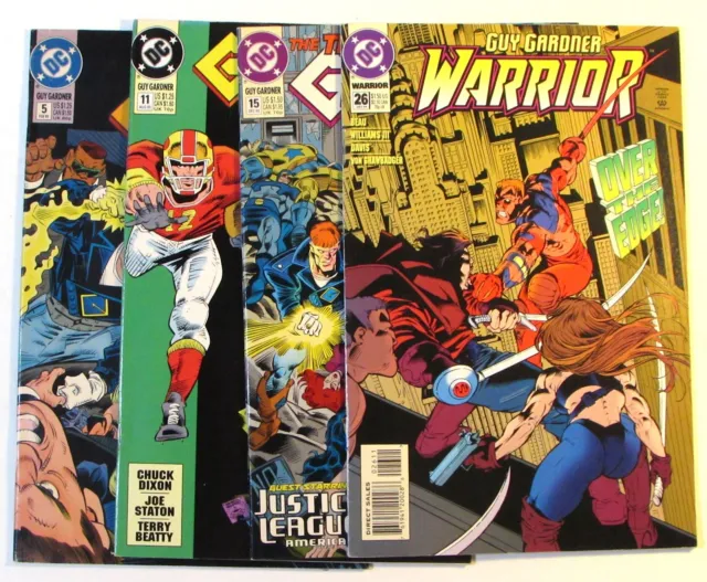 Guy Gardner Warriors Lot of 4 #5,11,15,26 DC Comics (1993) 1st Print Comic Books