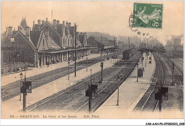 CAR-AAHP6-60-0480 - BEAUVAIS - la gare et les quais - Train