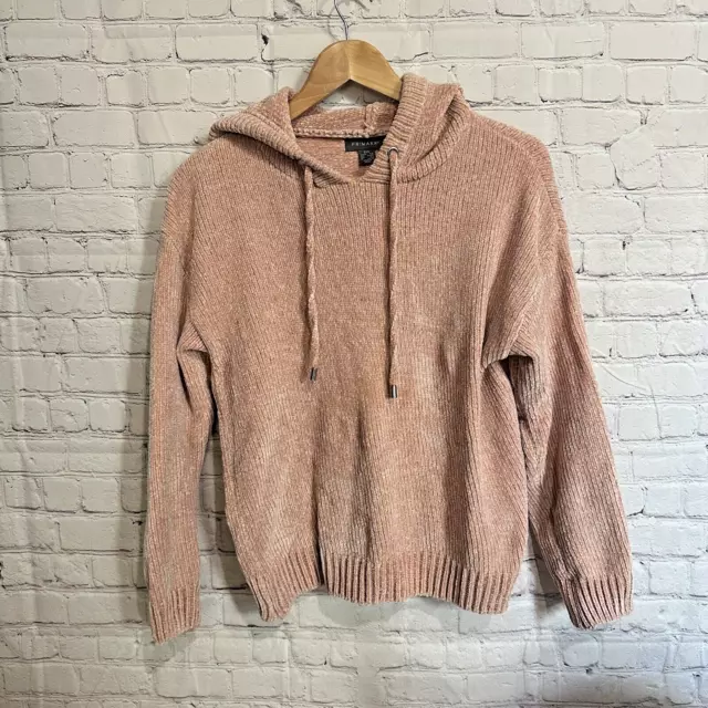PRIMARK HOODIE SIZE 2XS Pink Long Sleeve Pullover Soft Knit