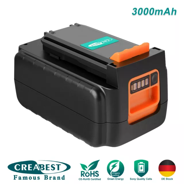 36V 3000mAh Li-Ion Ersatzakku Für Black+Decker BL20362 LBX2040 LBXR36 LHT2436