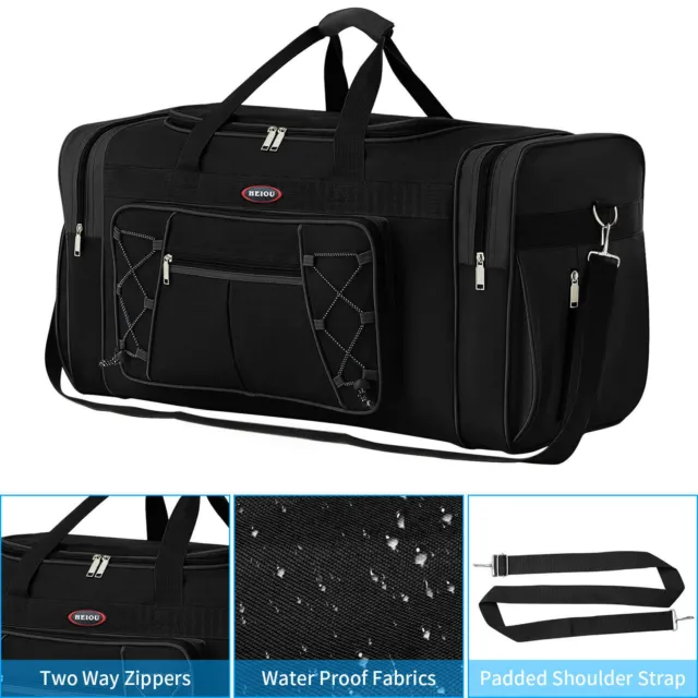 Large Foldable Duffle Bag Travel Luggage Polyester Sports Gym Tote Men Women 72L