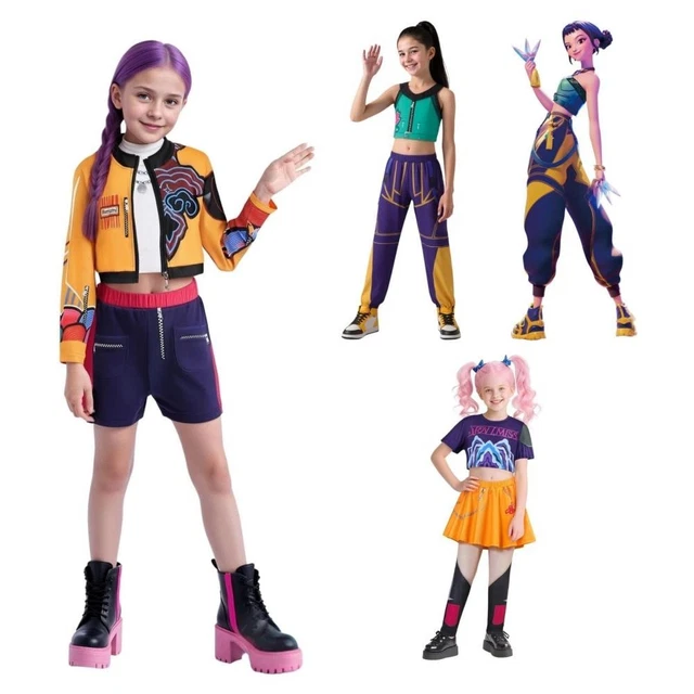 Costume Cosplay K-Pop Hunter Idol – Set Completo Con Giacca, Top, Gonna E Accessori, Ispirato A Zoey/Rumi, Taglie XS-2XL