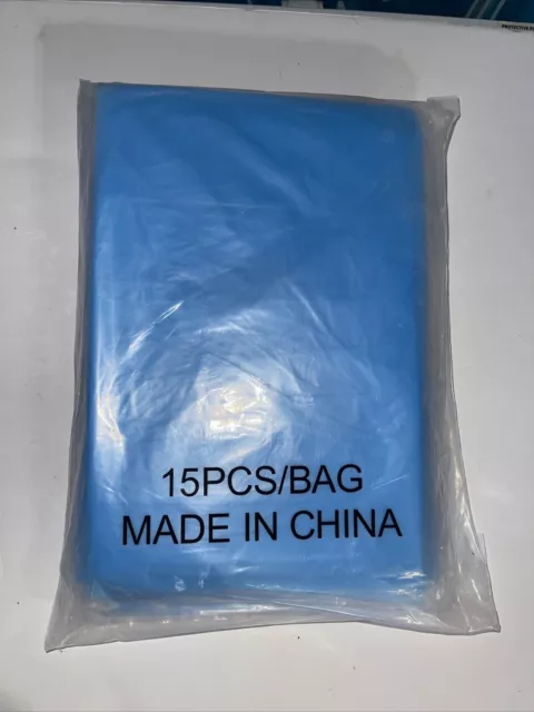 15 Polyethylene Isolation Gowns LEVEL 1 NON SURGICAL BLUE LSP7607-A quarrantine