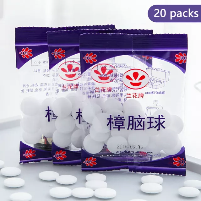 Original Moth Ball Insect Ball Mothproof Deodorization Closet Protection 200 PCS