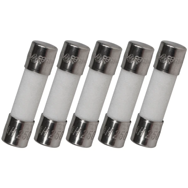 Pack of 5, F1.6A250V, F1.6A 250V, F1.6 250V Cartridge Ceramic Fuse 5X20mm (3/16 Pack of 5, F1.6A250V, F1.6A 250V, F1.6 250V Cartridge Ceramic Fuse 5X20mm (3/16