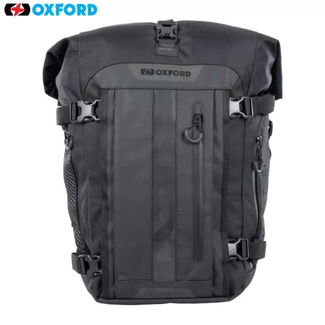 Oxford Atlas T30 Advanced Wasserdicht Motorrad Fahrrad Tour Pack 30 Liter Schwarz 2