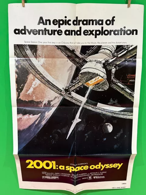2001: A Space Odssey - R1980 Original One Sheet Movie Poster Kubrick 27"X41" Vg