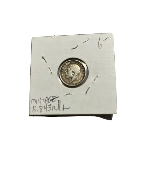 1911 Great Britain Silver 3 Pence, UK World Coin Toned
