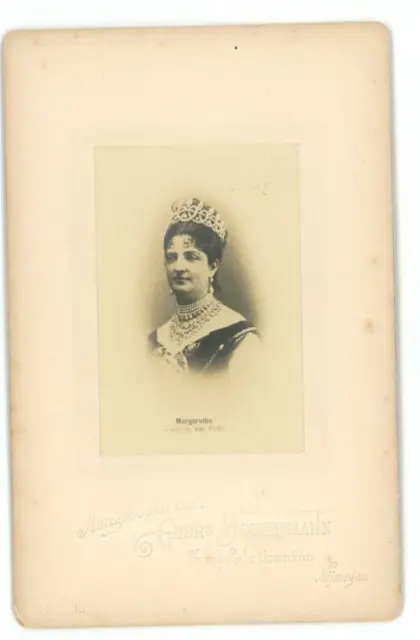 Vintage Schrank Karte Prinzessin Margherita Von Savoy Queen Italy Bobbelmann Fot
