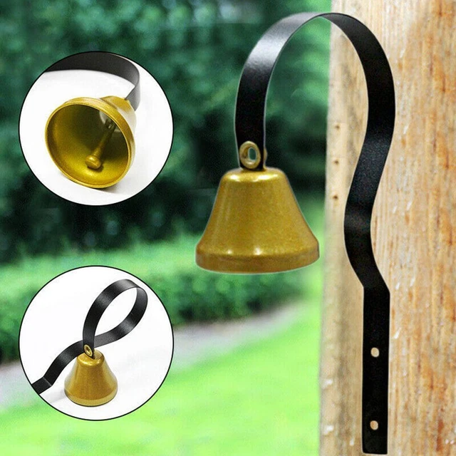 Retro Vintage Door Bell Metal Doorbell Wall Mounted Home Bell White Black S9Q7