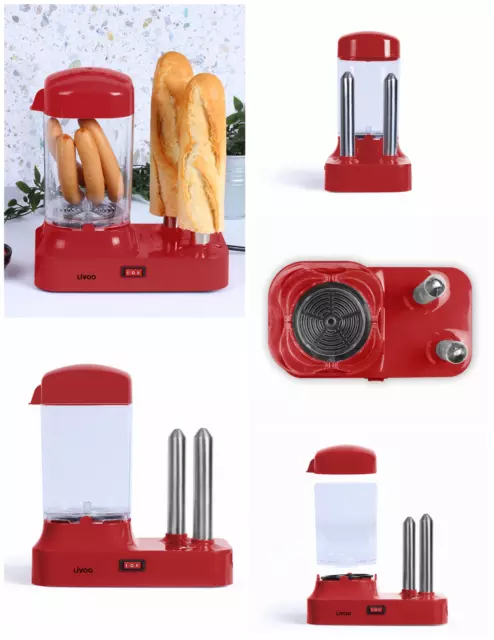 Machine à hot dog rouge Electrique Cuisson vapeur 340 W