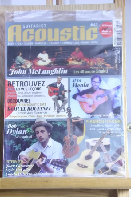 Magazine Guitarist Acoustic N°342 Bob Dylan Mc Laughlin Meola + CD / NEUF