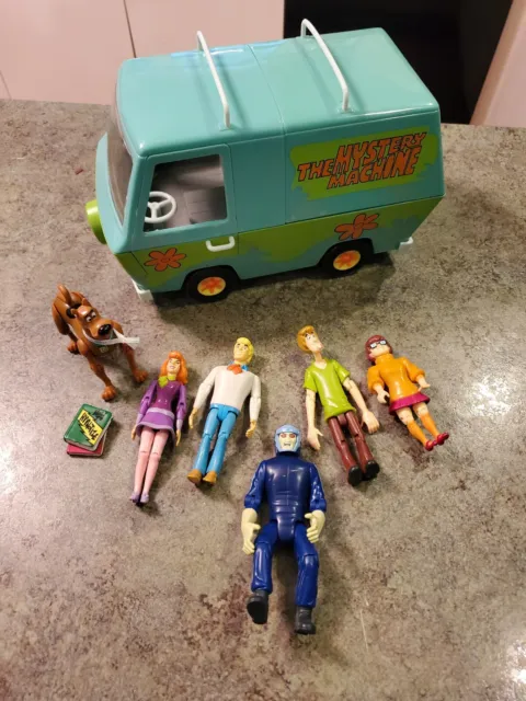 VINTAGE 2000 HANNA Barbera SCOOBY-DOO Mystery Machine Toy with Figures ...