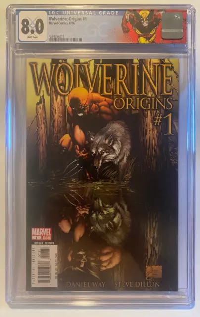 Wolverine: Origins # 1.  Cgc 8.0  Custom Label Wolverine. Awesome Cover!!