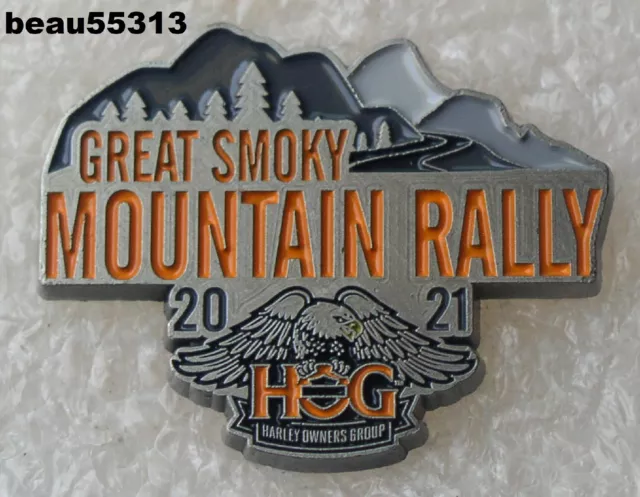 ⭐2021 Harley Davidson Hog "Great Smoky Mountain Rally" Maryville Tennessee Pin