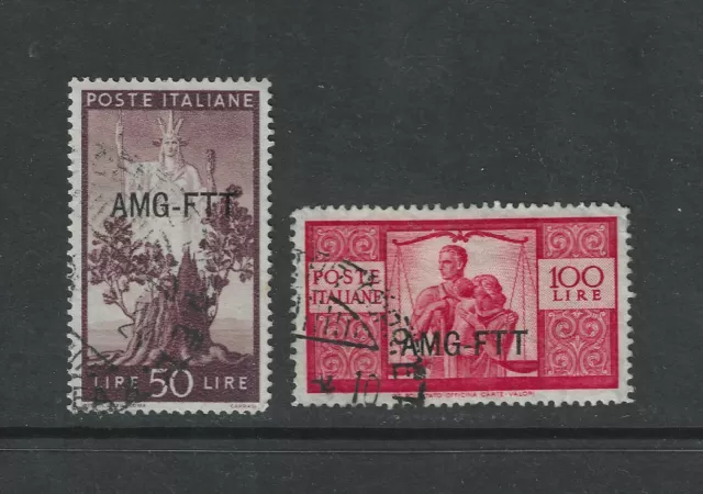 Italian Trieste Zone A Scott # 68-69 F/VF Used Stamps Cat $36