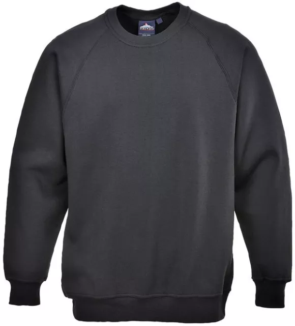 Polycotton Sweatshirt - Schwarz - Groß B300BKRL