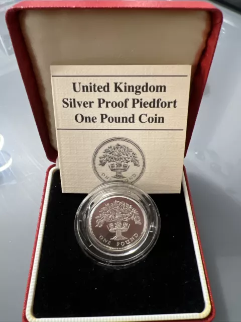 1987 - Silver Proof Piedfort - One Pound Coin