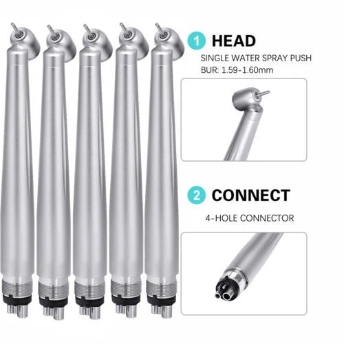 1-5 Yabangbang Dental 45 Degree Surgical High Speed Handpiece Push Button mr