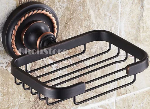 Bathroom Soap Dish Solid Oil Rubbed Bronze Wall Mounted Bath Soap Basket Dispens
