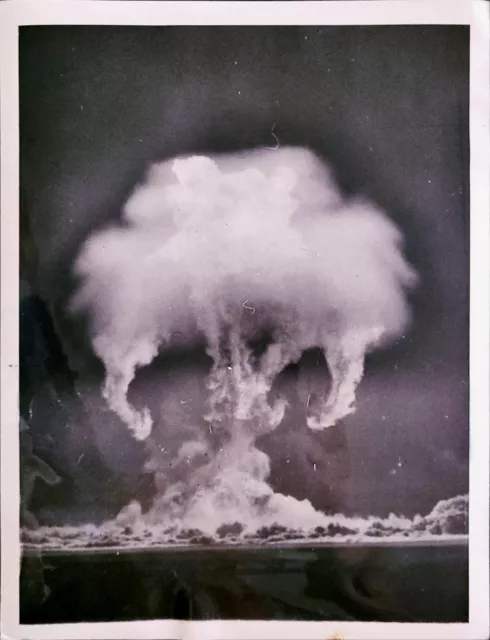 1957 Atomic Bomb Blast Photo Nevada United States Robert Oppenheimer Nuclear Usa