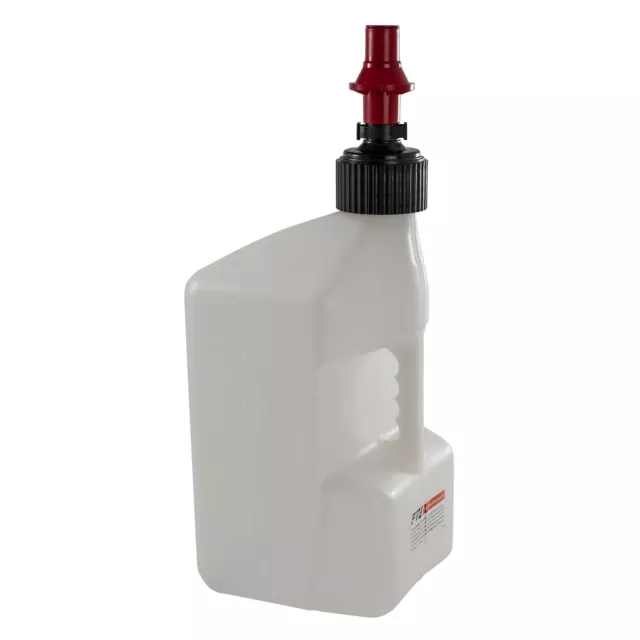 Square Design Quick Petrol Refuelling Dry Break Tuff Jug/Container/Can 20L White