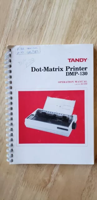 TANDY Dot-Matrix Printer DMP-130 operation manual #26-1280