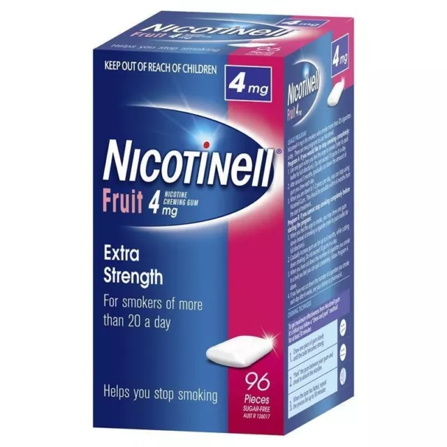 Nicotinell Kaugummi 4 mg Obst 96 - Nikotinkaugummi (Rauchen aufhören)