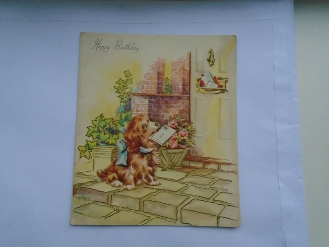 Old Vintage  Birthday Card