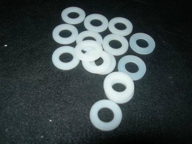 M2, M2.5, M3, M3.5, M4, M5, M6, M8 NYLON Flat WASHERS Packs of 20, 50, 100