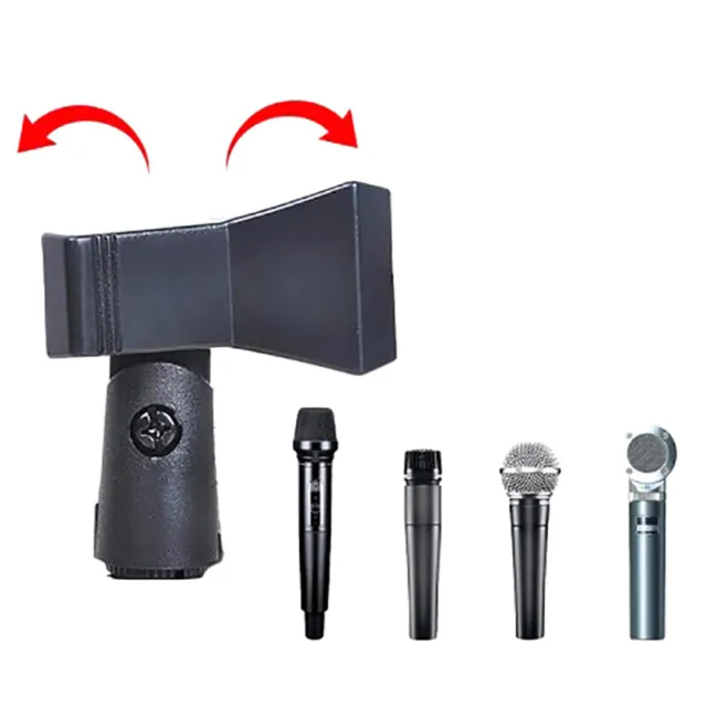 R9 Universal Microphone Clip with Adapter For Handheld Mic Mount Holder Stand EI