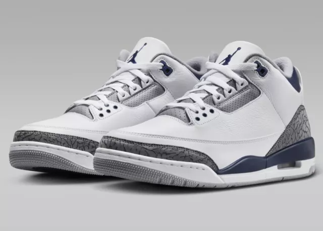 Nike Air Jordan 3 Retro Midnight Navy White CT8532-140 Men's