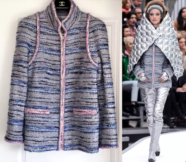 Chanel Ecru Tweed Jacket - 16 For Sale on 1stDibs  blue jasmine chanel  jacket, whose creation is the iconic boxy suit in tweed with braid trims,  gold buttons, and silk lining