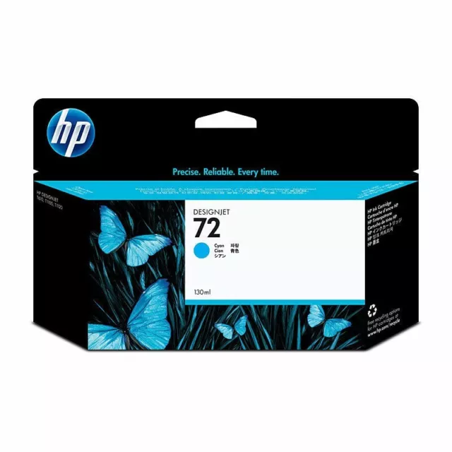 HP 72 130ML Cyan (blue) Designjet Ink Cartridge- Genuine, New in box.