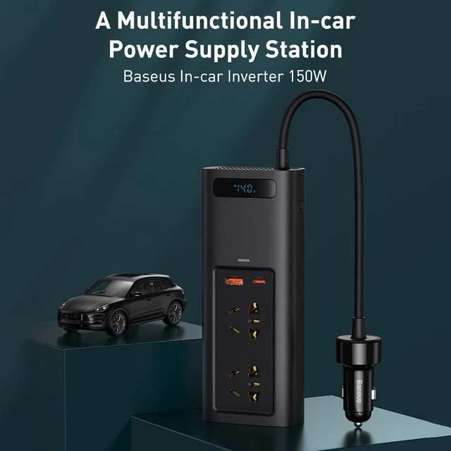 Baseus Converter Auto Power Adapter Built in Cooling Fan Car Conversion Inverter