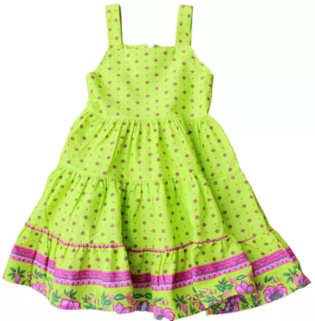 Vestito Abito Prendisole Bambina  Estate Stampa Floreale Taglie 4/14 Anni