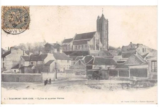 Cpa 95 Beaumont Sur Oise Church Qiartier Perine