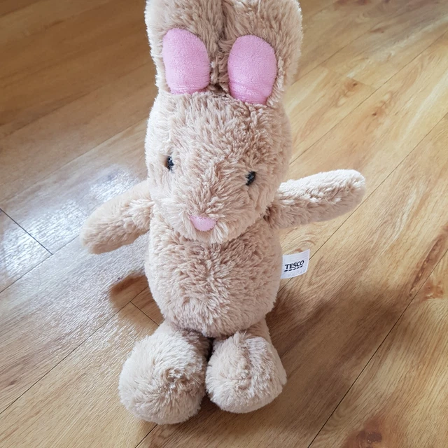 TESCO BOBBIE THE Bunny Rabbit Soft Toy Plush Comforter Easter Brown 13