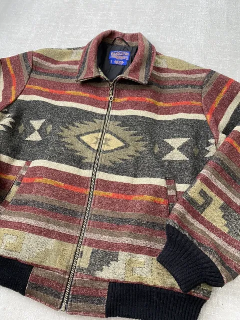 VTG Pendleton High Grade Western Wear Mens Jacket Coat Native Tribal Aztec Sz XL 2